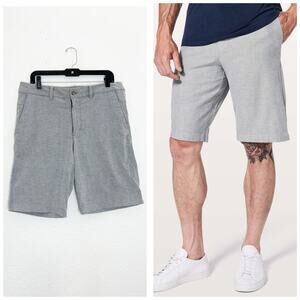 Lululemon Commission Shorts Men’s Size 34 Relaxed *Qwick Oxford Gray
